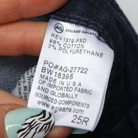 AG Adriano Goldschmied FARRAH Skinny Jeans High Rise Stretch Ripped Denim Blue - Picture 6 of 11